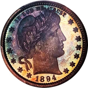image for: 25C 1894 PCGS PR66 CAC