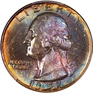 image for: 25C 1957 PCGS MS67+ CAC