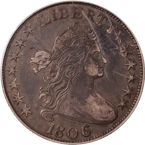 image for: 50C 1806 KNOB 6. SMALL STARS. PCGS XF40 CAC