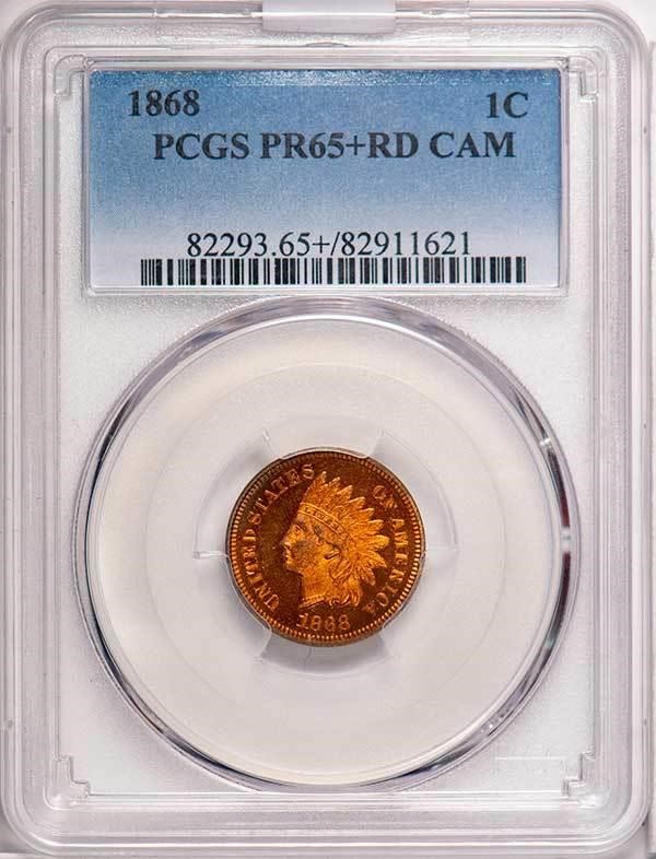 image for: 1C 1868 PCGS PR65+ RD CAM