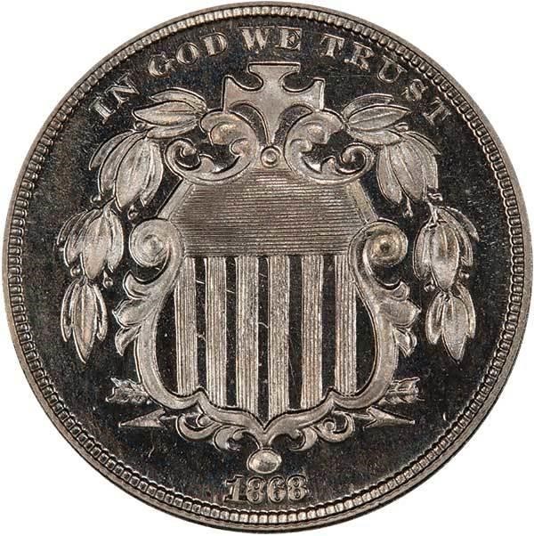 image for: 5C 1868 PCGS PR66+ CAM CAC