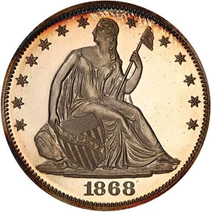 image for: 50C 1868 PCGS PR66 CAM