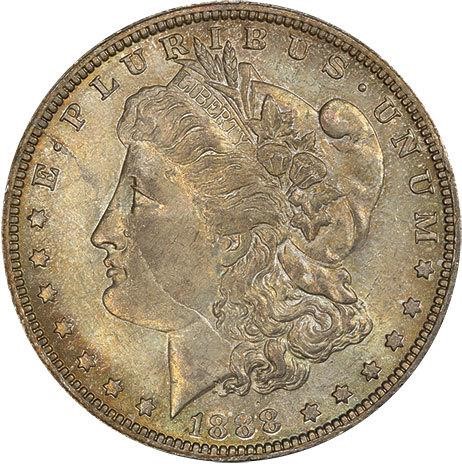 image for: $1 1888-O SCARFACE. PCGS MS62 CAC