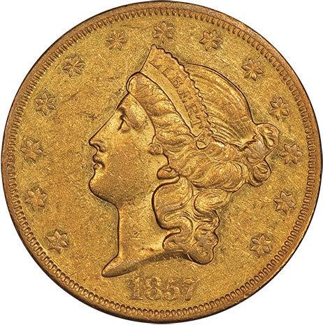 image for: $20 1857-O PCGS AU55