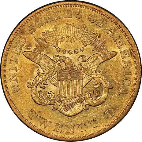 image for: $20 1858-O PCGS AU55