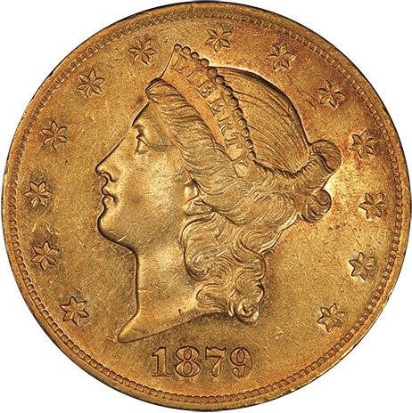 image for: $20 1879-O PCGS AU53 CAC