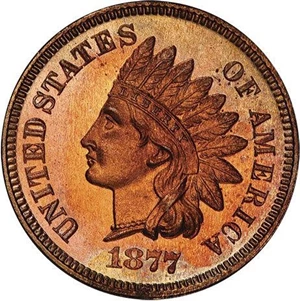 image for: 1C 1877 PCGS PR65 RB CAC