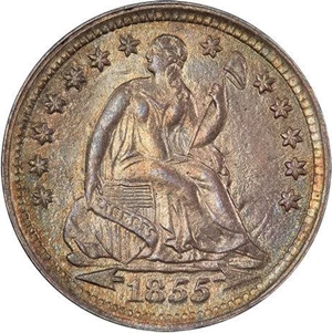 image for: H10C 1855 ARROWS. PCGS MS66+ CAC