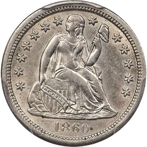 image for: 10C 1860-S PCGS MS61