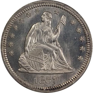 image for: 25C 1857 PCGS MS66