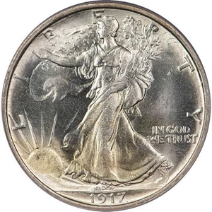 image for: 50C 1917-S REVERSE. PCGS MS64 CAC