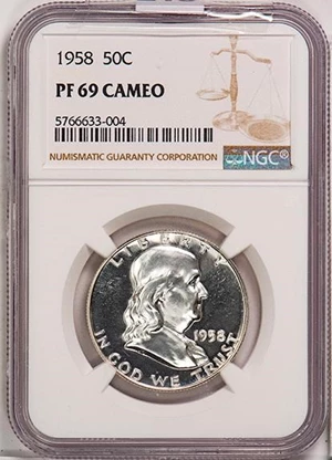 image for: 50C 1958 NGC PR69 CAM