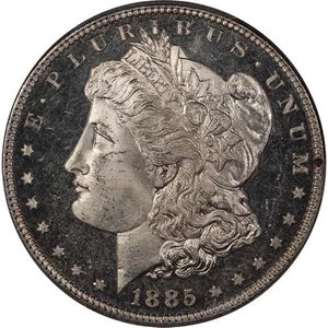 image for: $1 1885 PCGS MS66 DMPL CAC