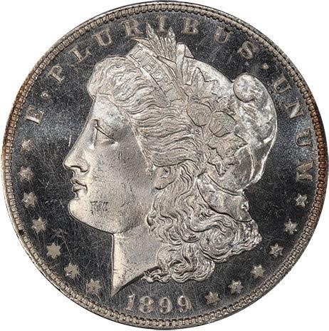 image for: $1 1899 PCGS MS65 DMPL