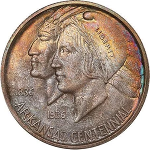 image for: 50C 1935-D ARKANSAS. PCGS MS67 CAC