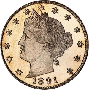 image for: 5C 1891 PCGS PR67 CAM