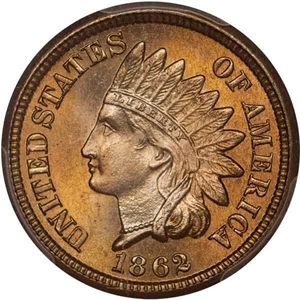 image for: 1C 1862 PCGS MS66+ CAC