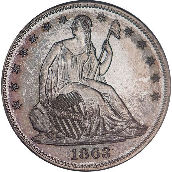 image for: 50C 1863 PCGS PR65 CAM CAC
