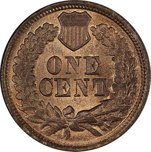 image for: 1C 1864 L ON RIBBON. PCGS MS66 RB