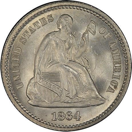 image for: H10C 1864 PCGS MS66