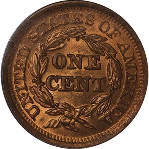 image for: L1C 1851 PCGS MS64 RD CAC