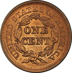 image for: L1C 1851 PCGS MS64 RD CAC