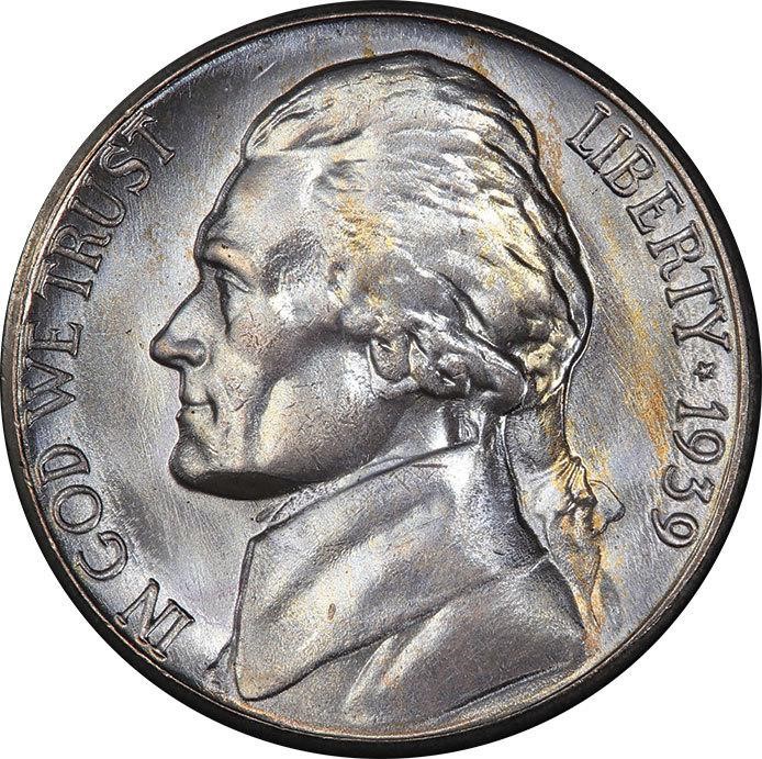 image for: 5C 1939-S REVERSE OF 1938. PCGS MS66+ FS