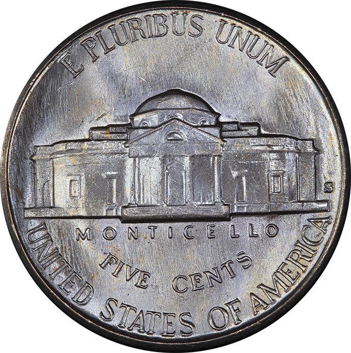 image for: 5C 1939-S REVERSE OF 1938. PCGS MS66+ FS