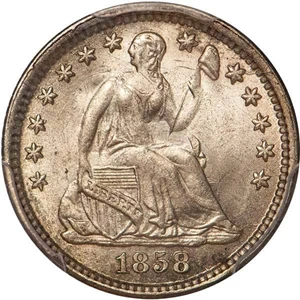 image for: H10C 1858-O PCGS MS65 CAC