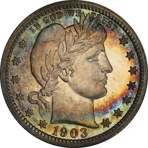 image for: 25C 1903 PCGS PR67 CAM CAC