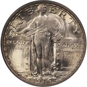 image for: 25C 1916 STANDING LIBERTY. PCGS MS65 FH CAC