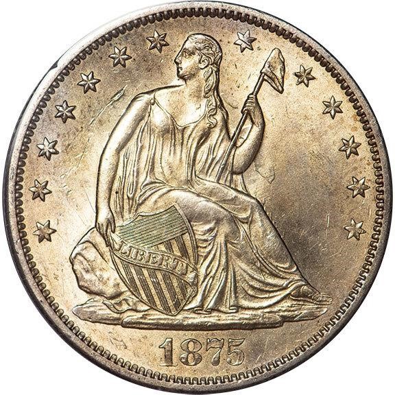 image for: 50C 1875-S PCGS MS63 CAC