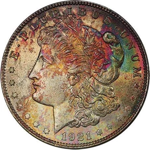image for: $1 1921 MORGAN. PCGS MS64