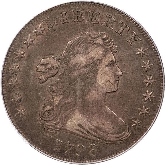 image for: $1 1798 LARGE EAGLE. PCGS XF40 CAC