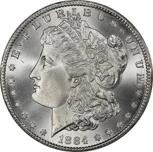 image for: $1 1884-CC PCGS MS67+ CAC