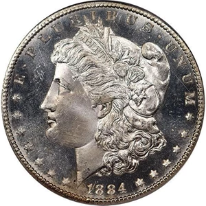 image for: $1 1884-CC PCGS MS65 DMPL CAC