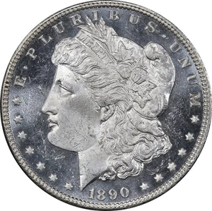 image for: $1 1890 PCGS MS64+ DMPL CAC