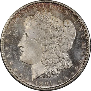 image for: $1 1891-CC PCGS MS65 PL CAC