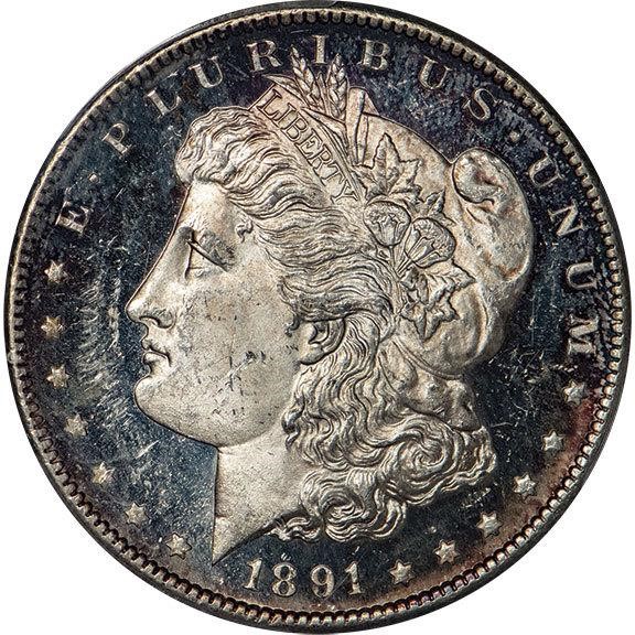 image for: $1 1891-S PCGS MS64 DMPL CAC