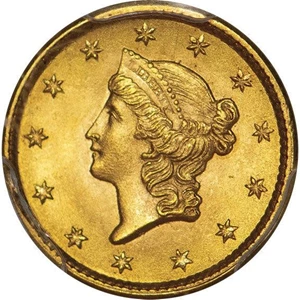 image for: G$1 1853 PCGS MS66