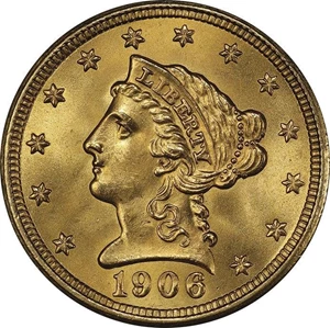 image for: $2.50 1906 PCGS MS67 CAC