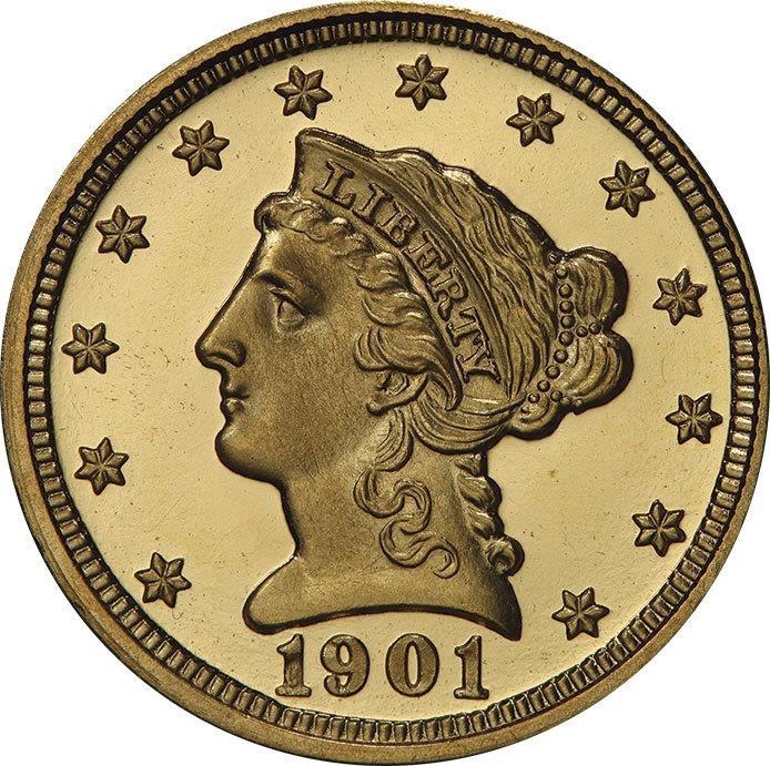 image for: $2.50 1901 PCGS PR67 DCAM CAC