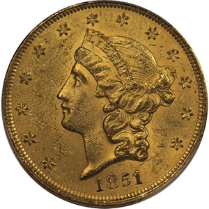 image for: $20 1851 PCGS MS62 CAC