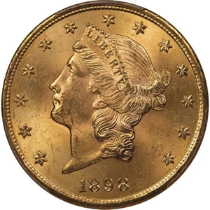 image for: $20 1898-S PCGS MS64+
