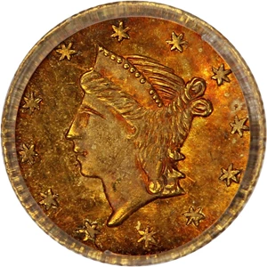 image for: Cal. Gold 25c PCGS MS63 (BG-222)
