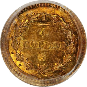 image for: Cal. Gold 25c PCGS MS63 (BG-222)