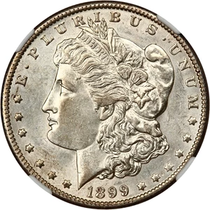 image for: 1899-O $1 NGC AU58 (Micro O)