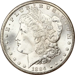 image for: 1884-CC $1 PCGS MS66