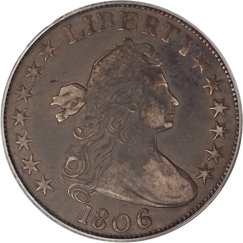 image for: 1806 50c PCGS/CAC XF40 (Knob 6  Small Stars  Overton 107)