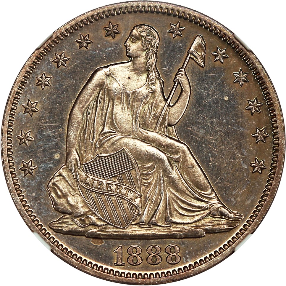 image for: 1888 50c NGC/CAC Proof 64 